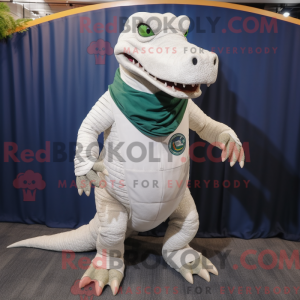 Hvid krokodille maskot...