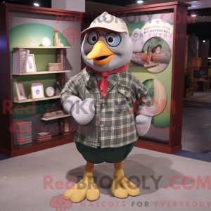 Olive Pigeon mascot costume...