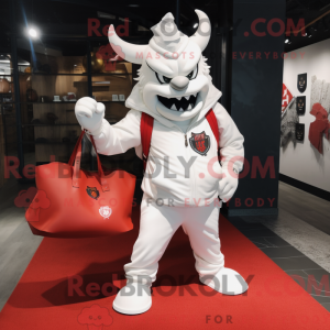 White Devil maskot kostume...