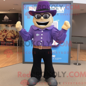 Purple Pop Corn mascot...