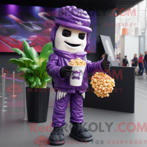 Purple Pop Corn mascot...