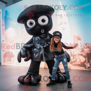 Black Kraken mascot costume...