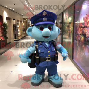 Blue Police Officer mascot...