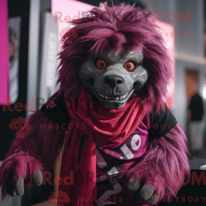 Magenta Werewolf mascot...