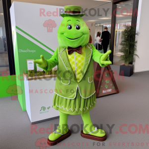 Postava maskota Lime Green...