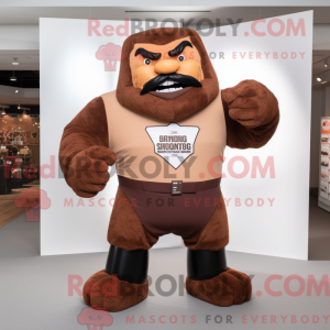 Brun Strongman maskot...