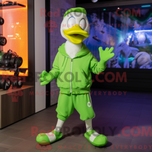 Lime Green Goose mascot...