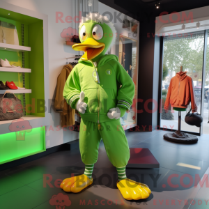Lime Green Goose mascot...