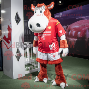 Red Cow-mascottekostuum...