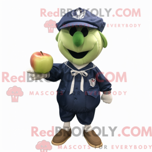 Navy Apple mascot costume...