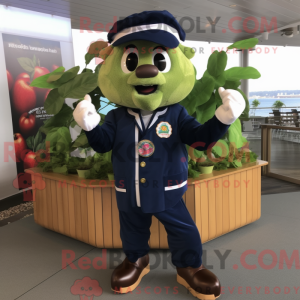 Navy Apple maskot kostume...