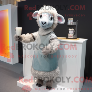 Gray Sheep mascot costume...