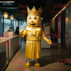 Gold King-maskotdraktfigur...
