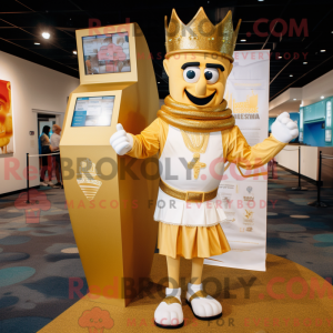 Gold King-maskotdraktfigur...