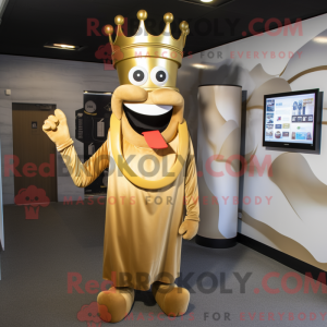 Gold King-maskotdraktfigur...