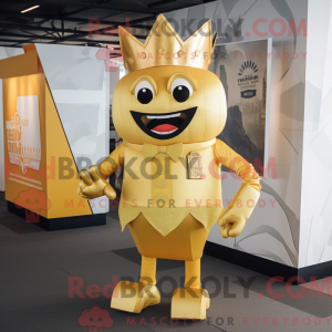 Gold King-maskotdraktfigur...