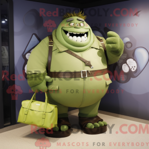 Olive Ogre mascot costume...