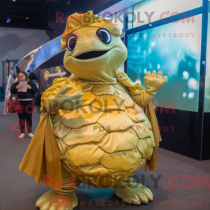 Gold Sea Turtle mascot...