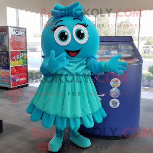 Teal Candy Box mascot...