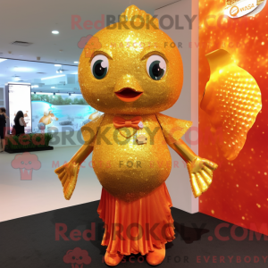 Gold Goldfish maskot...