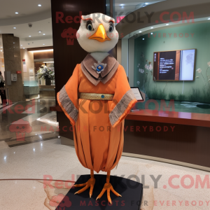 Peach Quail mascot costume...