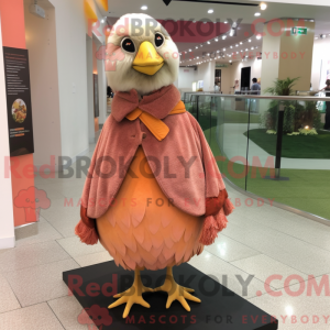 Peach Quail mascot costume...