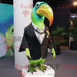 Lime Green Toucan mascot...
