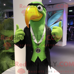 Lime Green Toucan mascot...