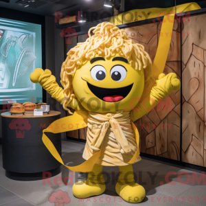 Geel Ramen-mascottekostuum...