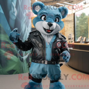 Sky Blue Badger mascot...