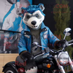 Sky Blue Badger mascot...