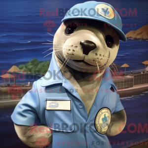 Blue Sea Lion mascot...