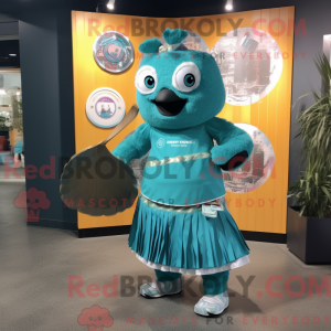 Teal Knife Thrower mascot...