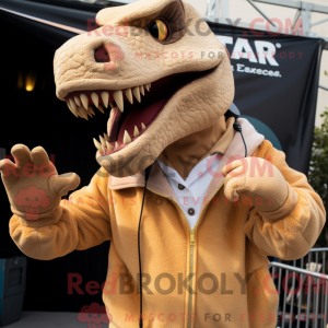 Postava maskota Tan T Rex...