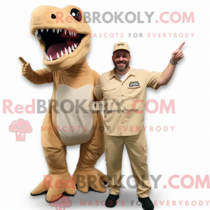 Tan T Rex mascot costume...