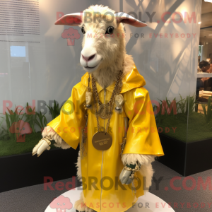 Gold Angora Goat mascot...