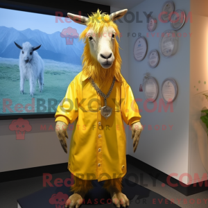 Gold Angora Goat mascot...
