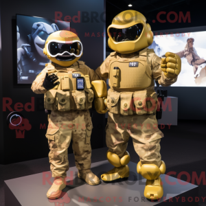 Gold Para Commando mascot...