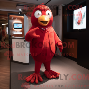 Red Dove mascot costume...