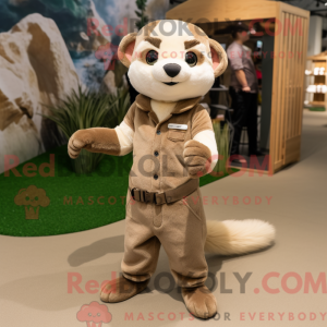 Tan Ferret mascot costume...