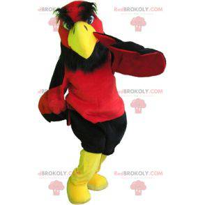 Rød sort og gul fuglegrib maskot. Kjempeørn - Redbrokoly.com