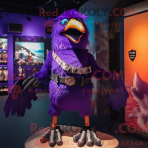 Purple Crow mascot costume...