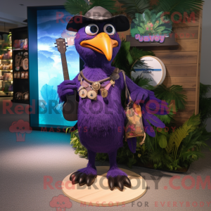 Lilla Crow maskot kostume...