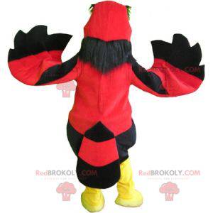 Rød sort og gul fuglegrib maskot. Kjempeørn - Redbrokoly.com