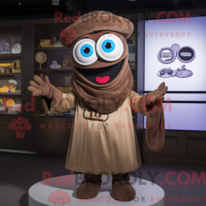 Brun Gyro maskot kostume...