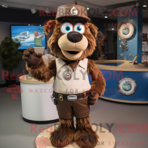 Brown Gyro mascot costume...