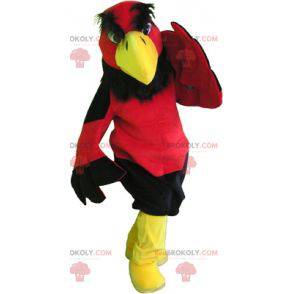 Rød sort og gul fuglegrib maskot. Kjempeørn - Redbrokoly.com
