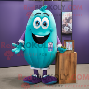 Cyan Aubergine maskot...