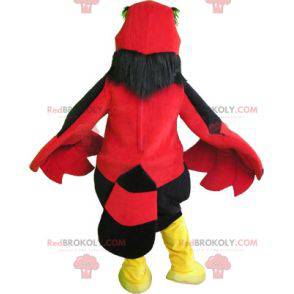 Rød sort og gul fuglegrib maskot. Kjempeørn - Redbrokoly.com