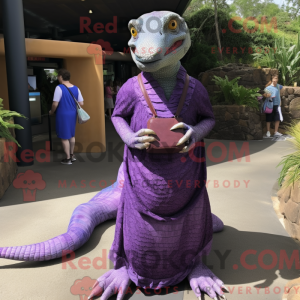 Purple Komodo Dragon mascot...